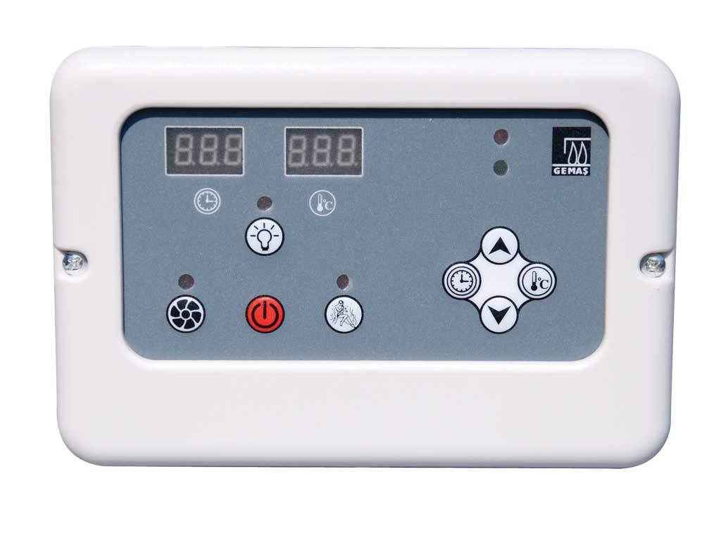 Control panels for steam generators with electric heater