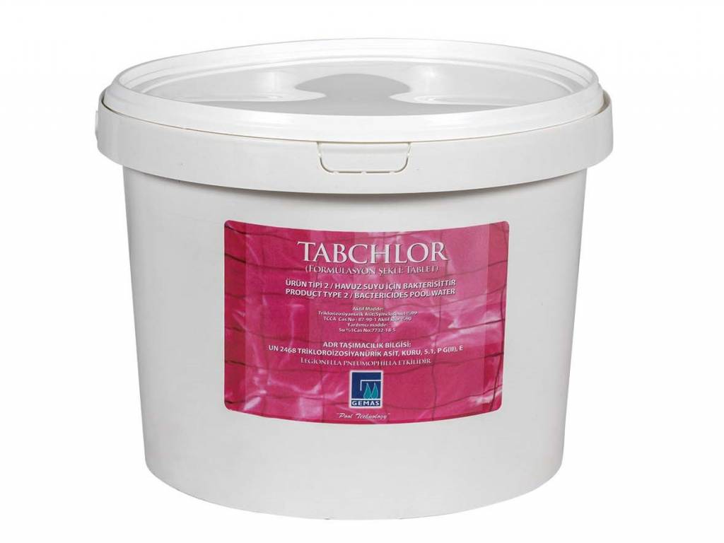 “TABCHLOR” Stabilized Trichlorine Tablet, 200 gr 90%.